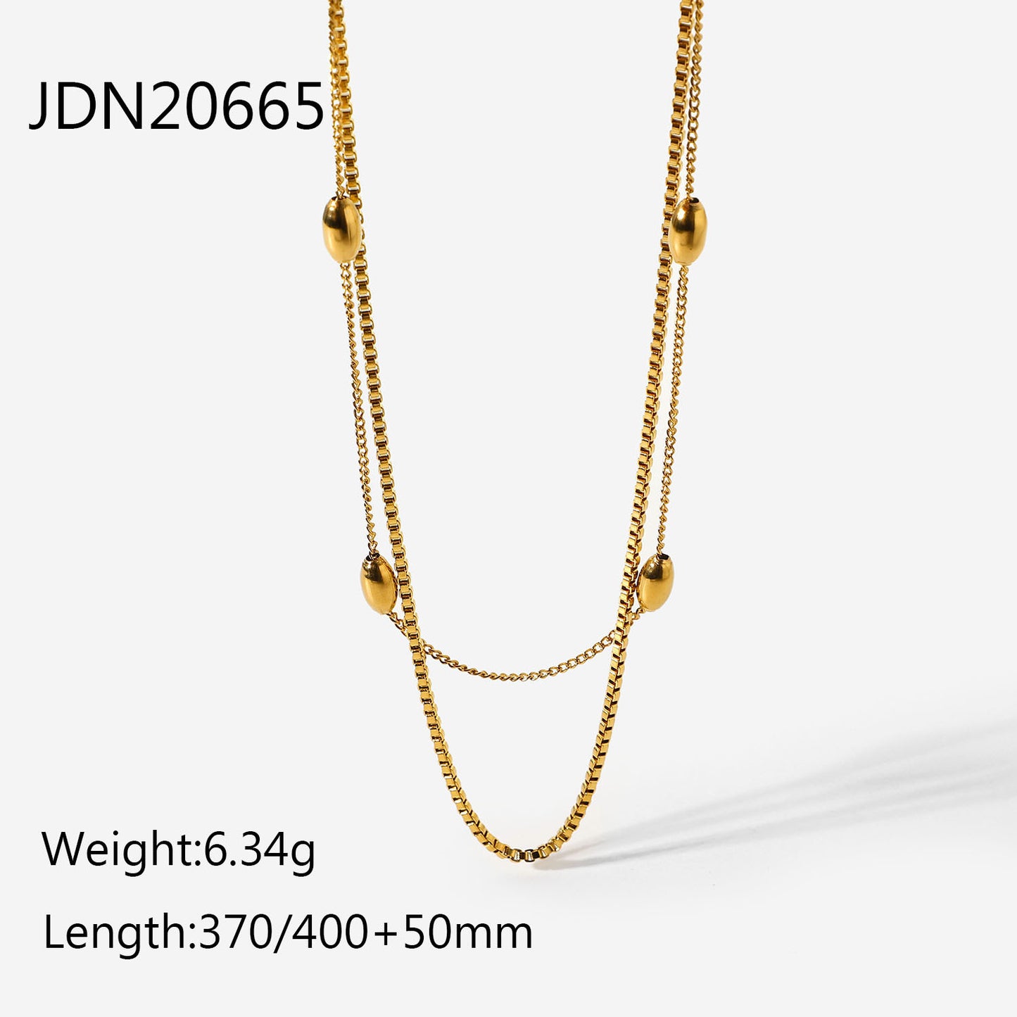 Stainless steel gold-plated multi-layer necklace collarbone neck chain