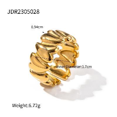Stainless steel retro love ring
