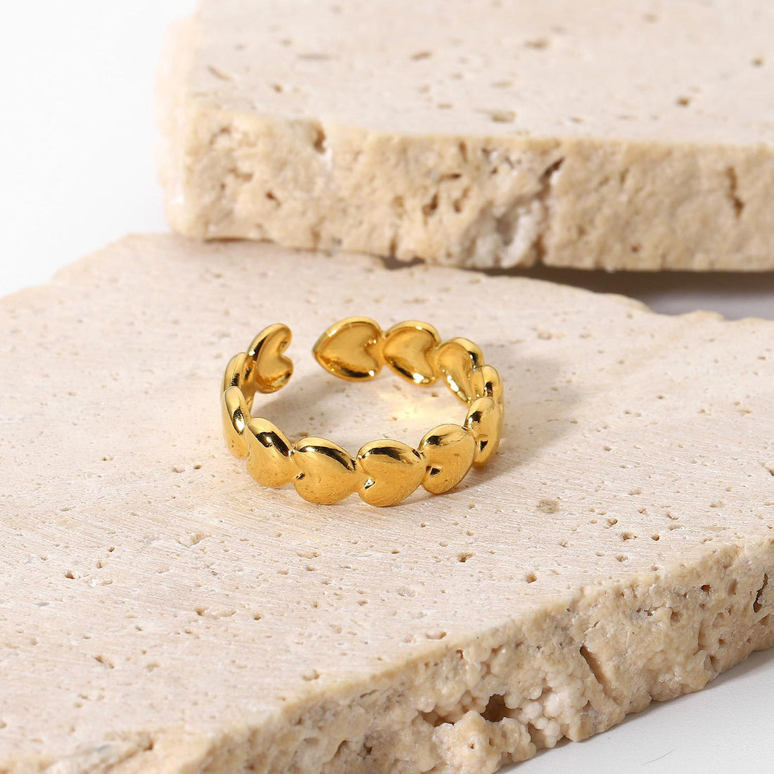 Stainless steel three-dimensional love ring