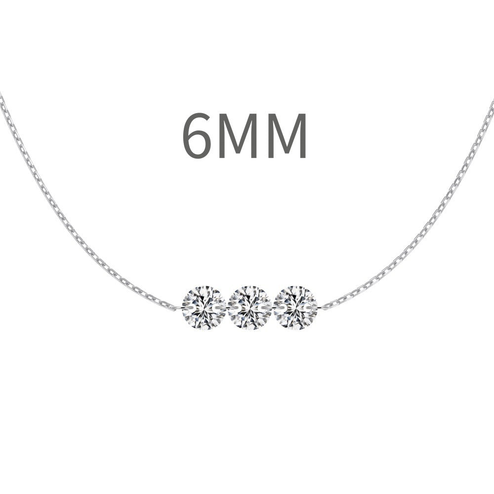 S925 Sterling Silver Tassel Oval Water Drop Wedding Necklace