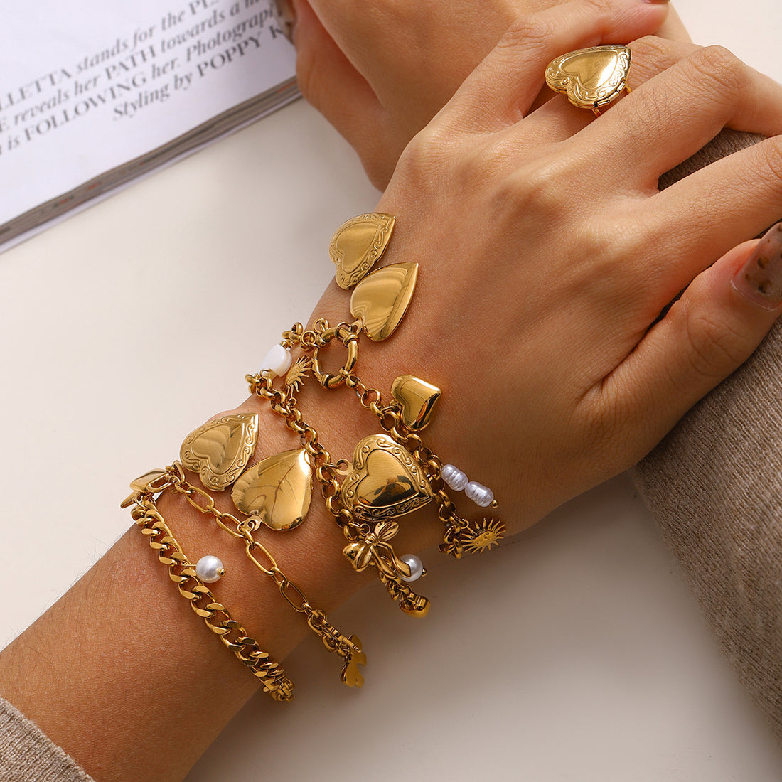 Love titanium steel bracelet