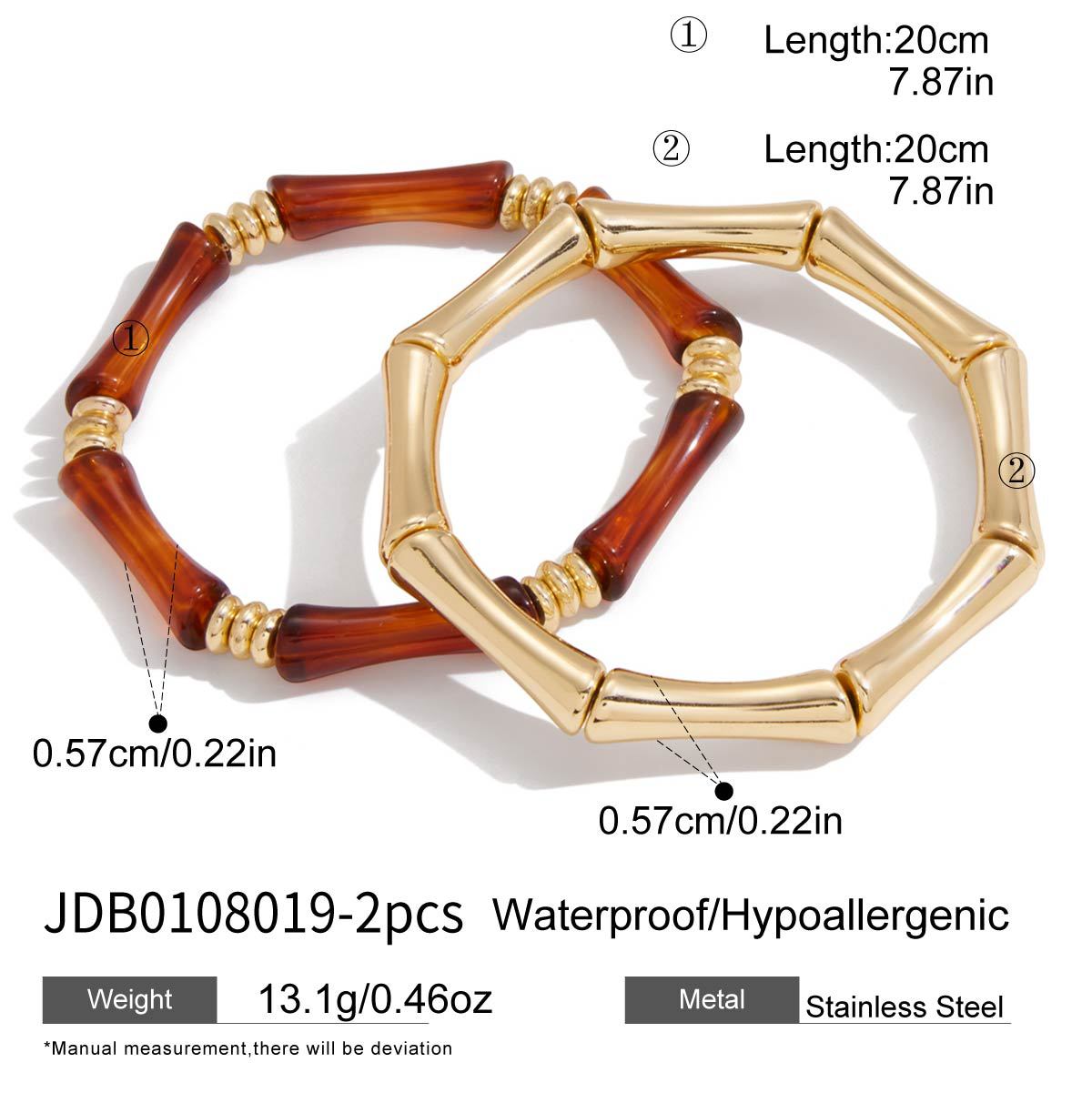 UV gold-plated resin acrylic bamboo bracelet