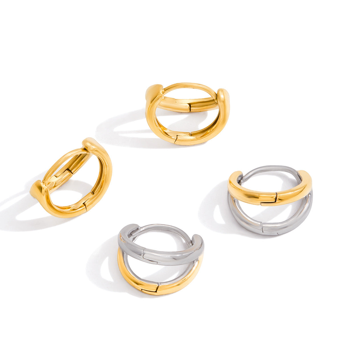 Titanium steel premium sense earrings do not fade earrings