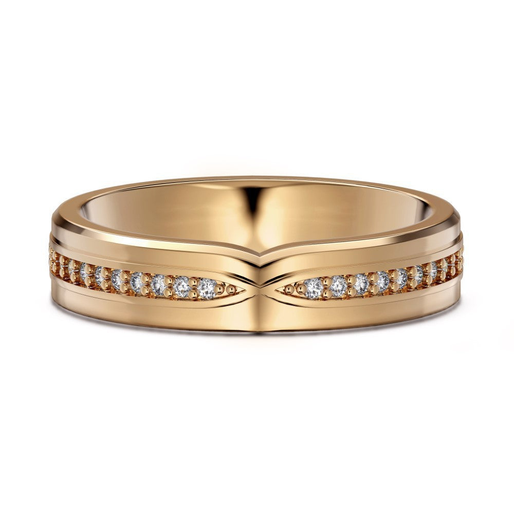 S925 Sterling Silver Plain Silver Male and Female Couple Ring-2