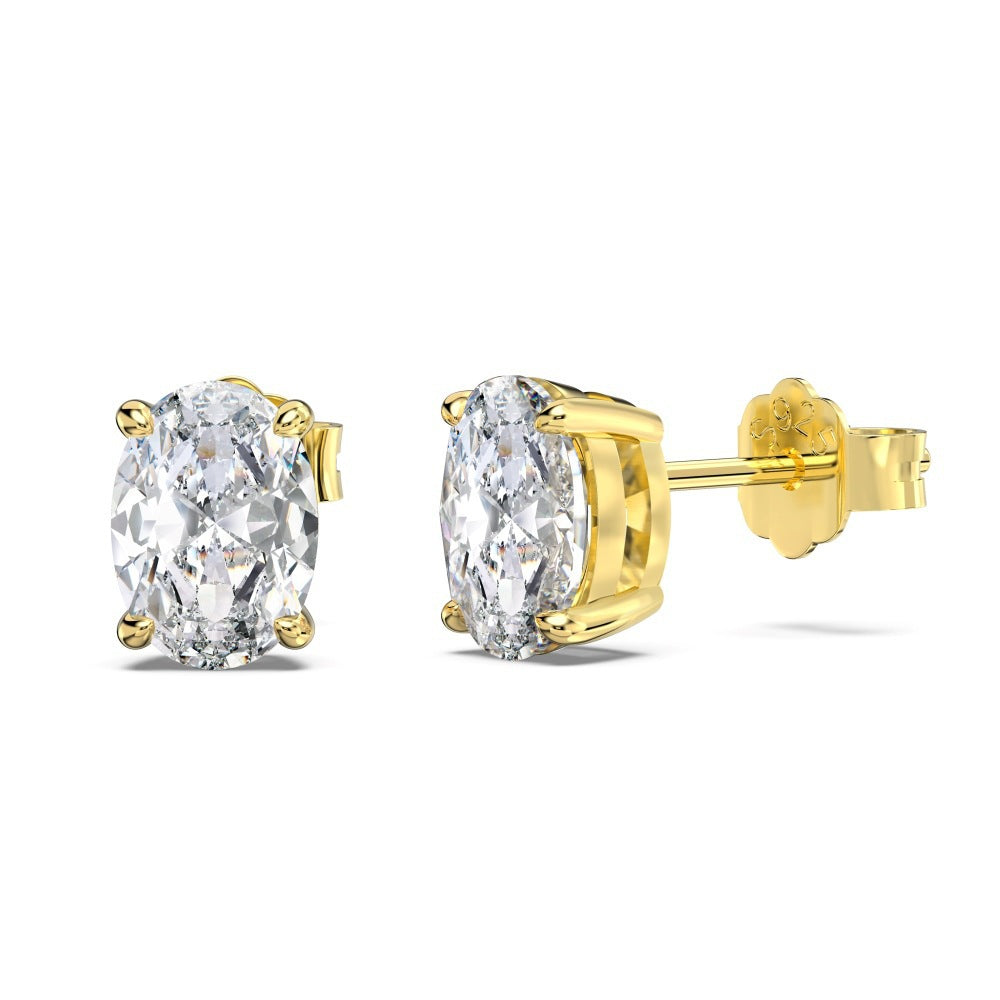 S925 Sterling Silver Gold Miniature Stud Earrings