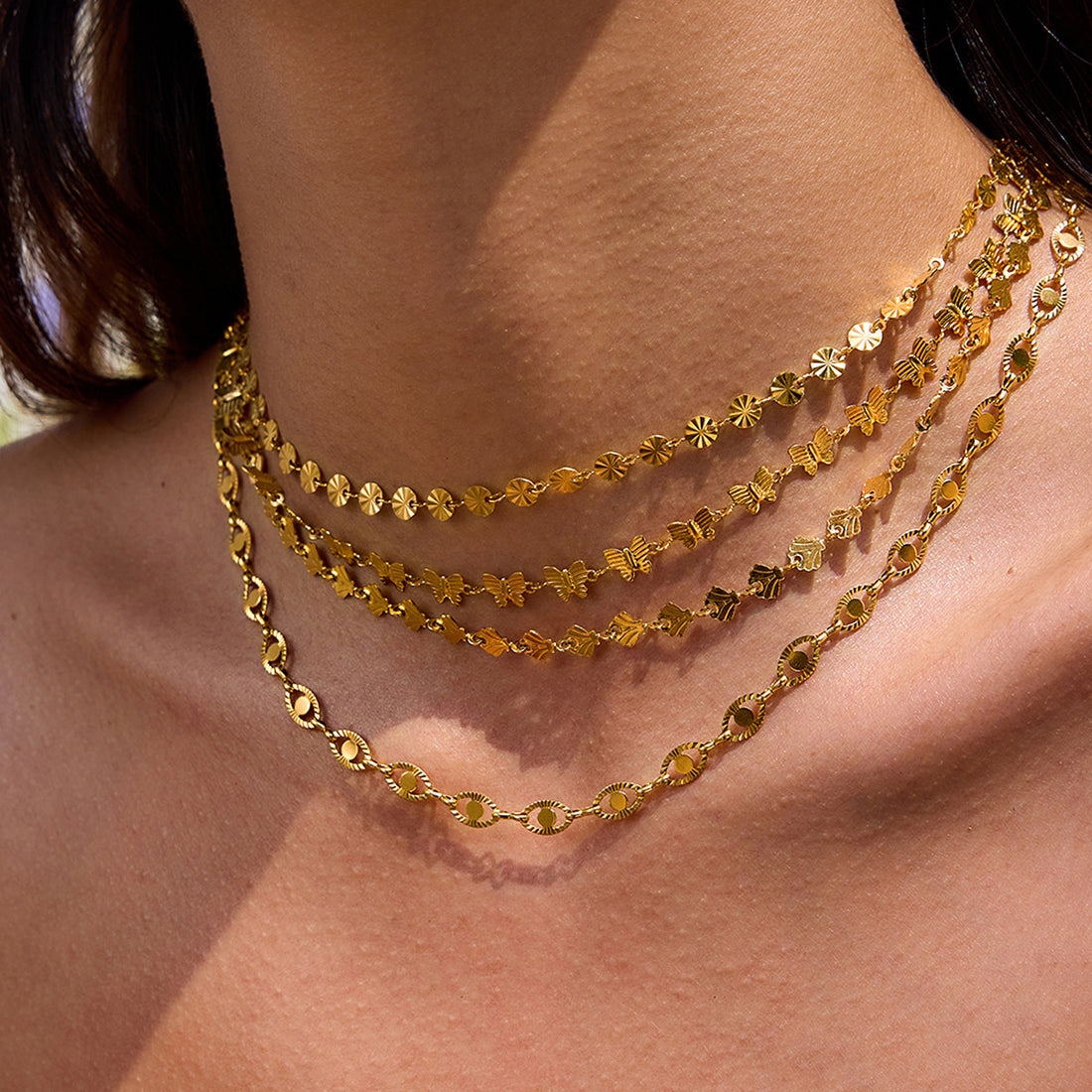 Stainless steel simple necklace