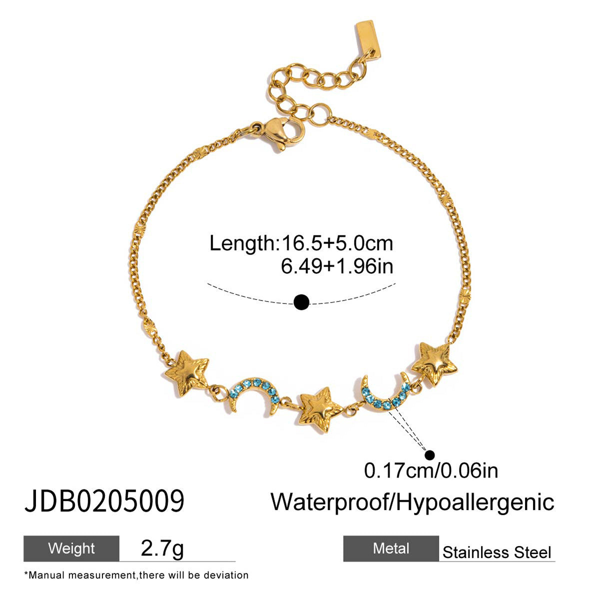 Design Sense Star Mangxing Stainless Steel Bracelet