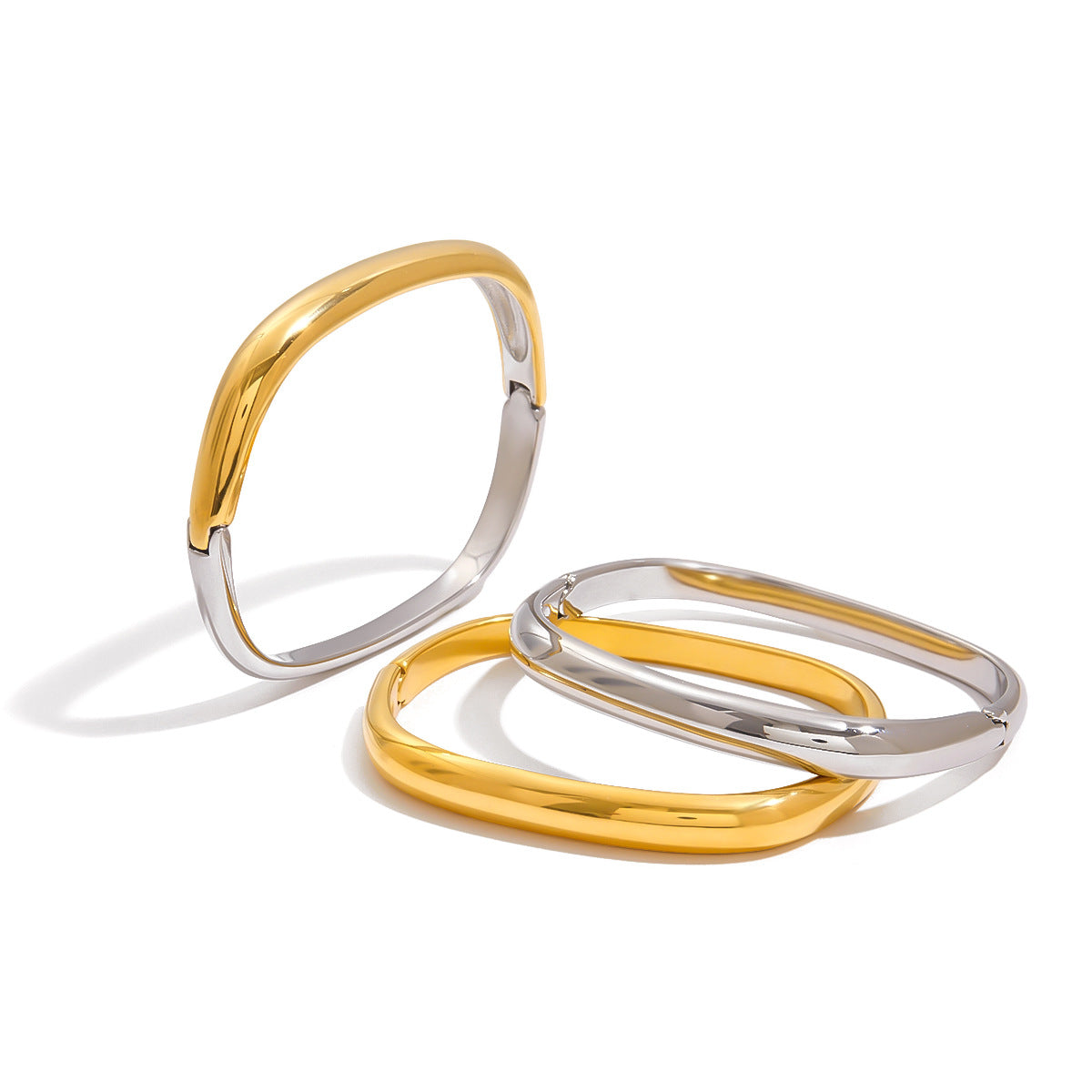 Stainless steel square buckle bracelet