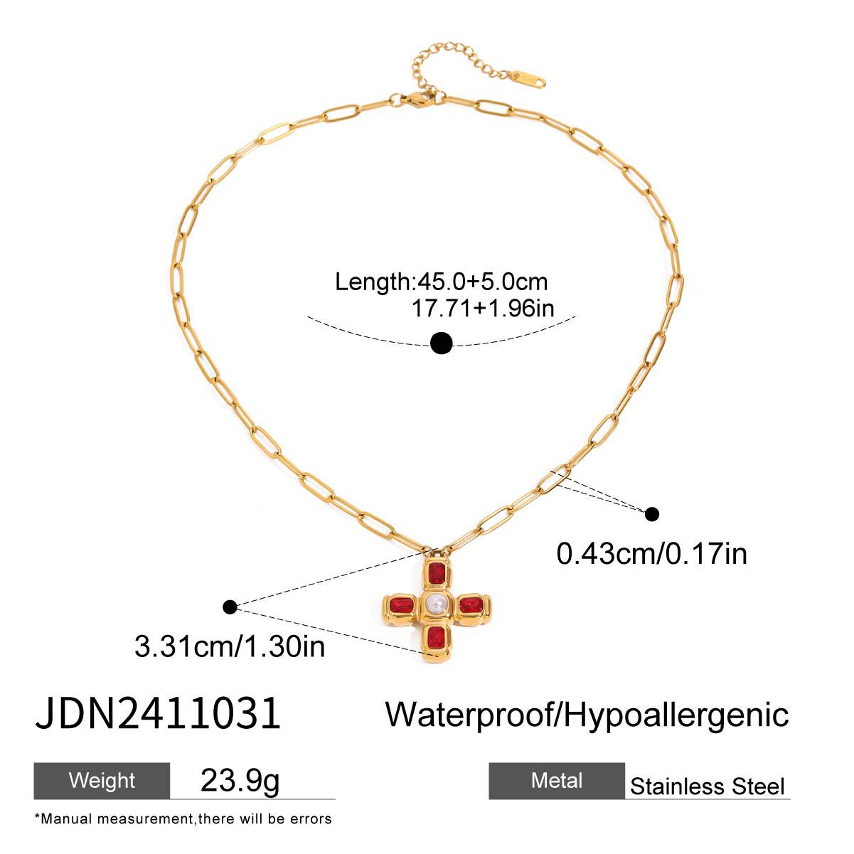 Stainless steel cross necklace