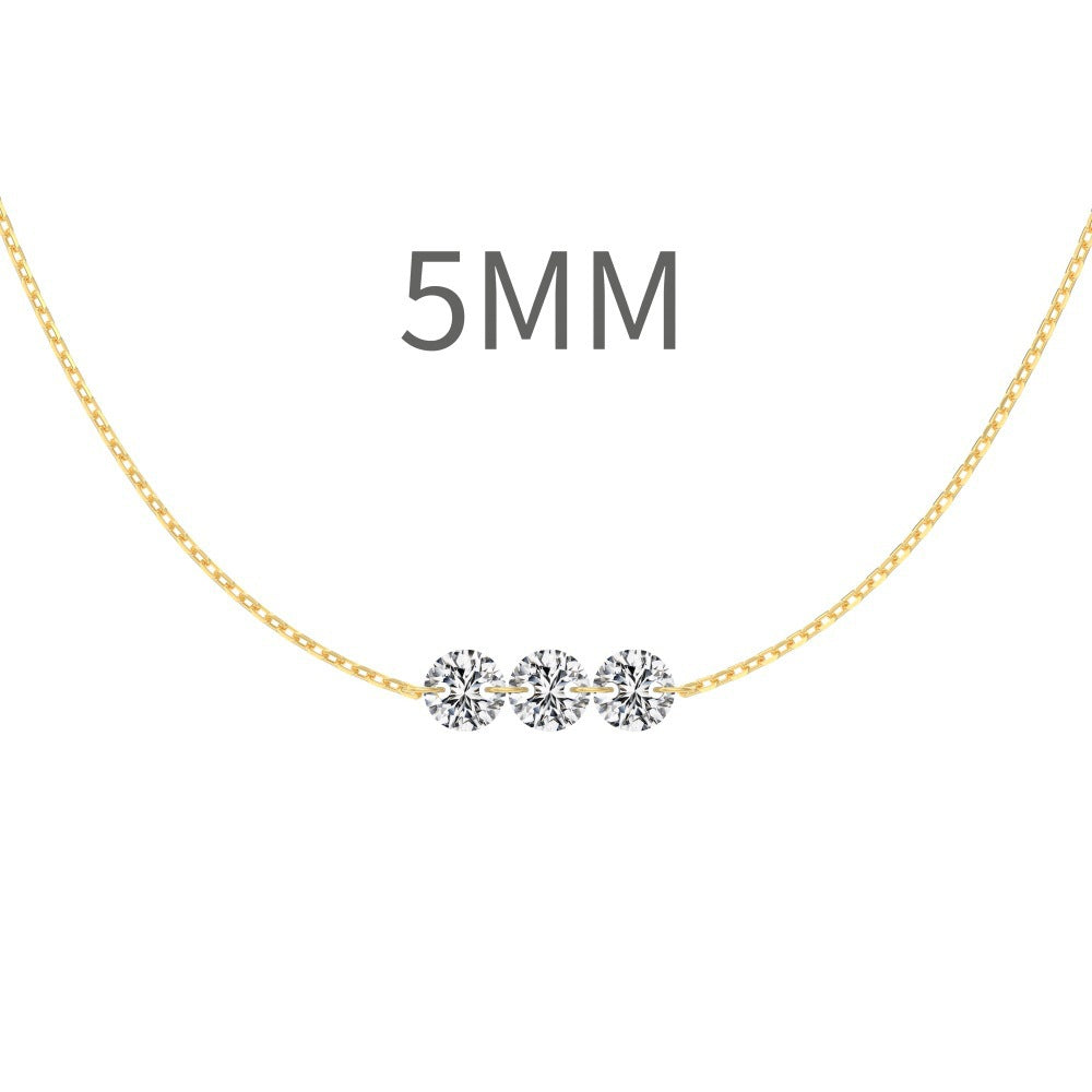 S925 Sterling Silver Tassel Oval Water Drop Wedding Necklace