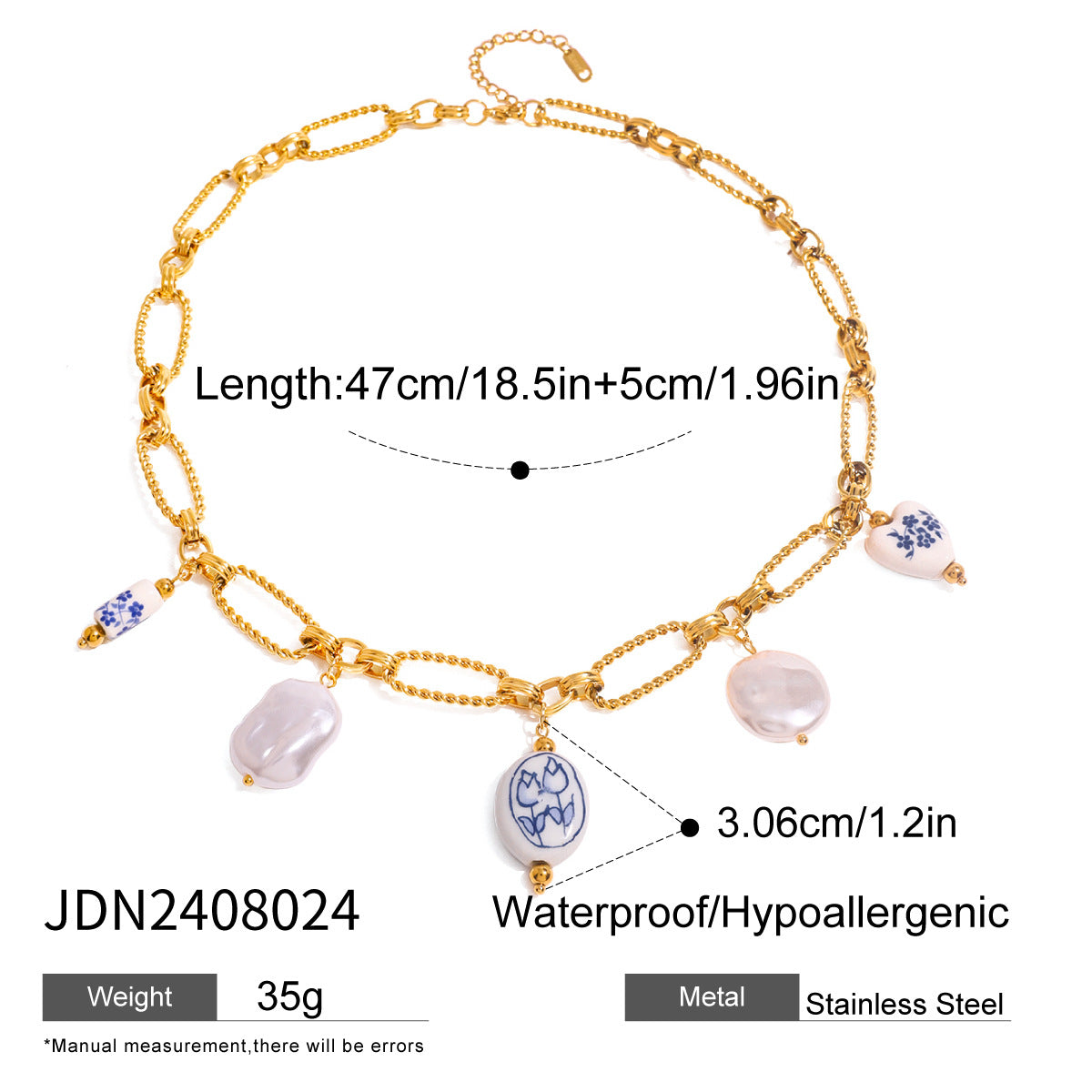 Titanium steel beach resort wind shell necklace