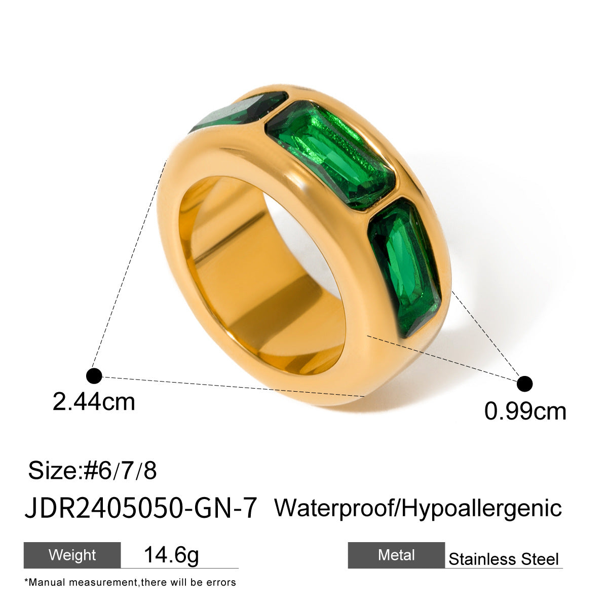 Stainless steel love zircon ring