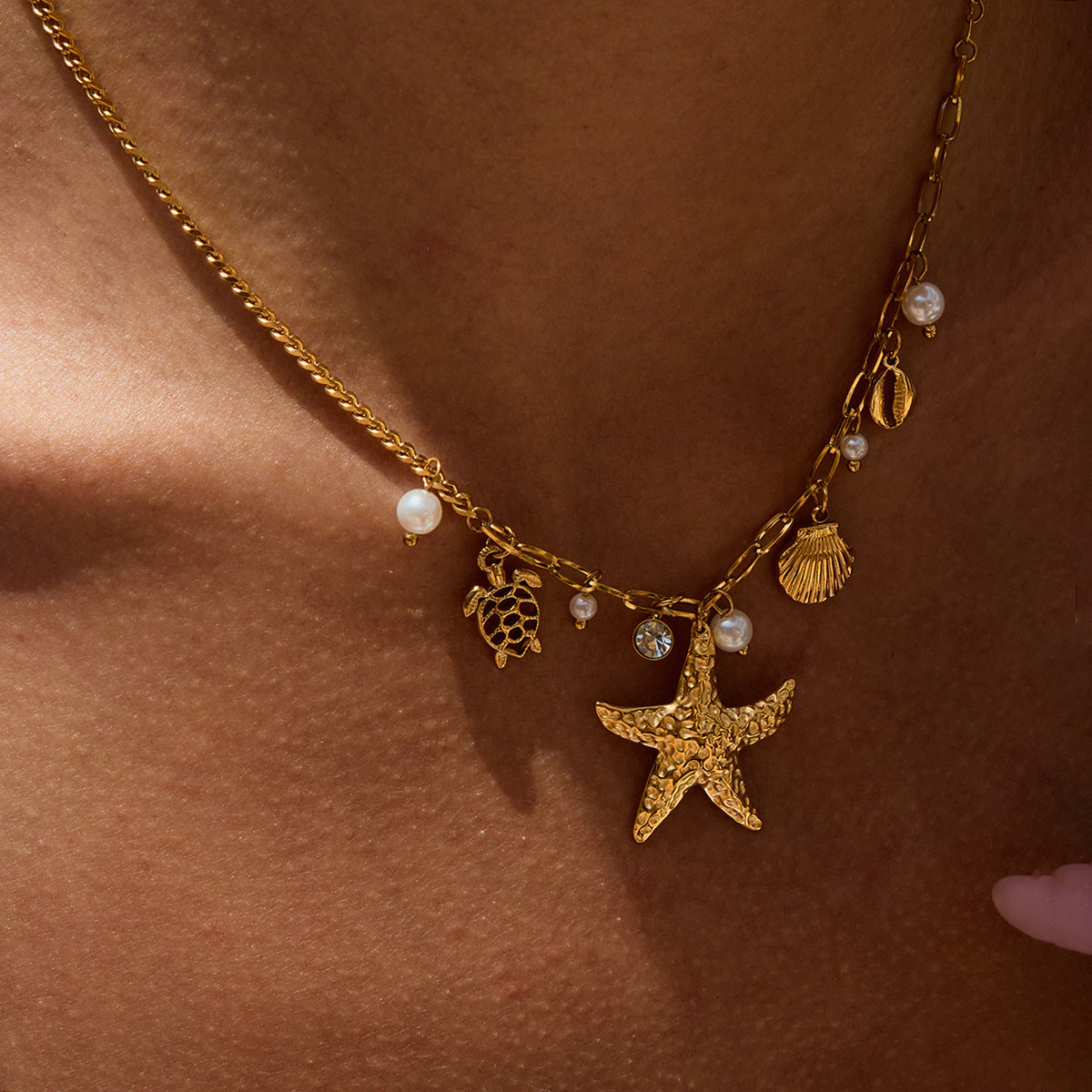 Ocean Wind Resort Titanium Steel Necklace