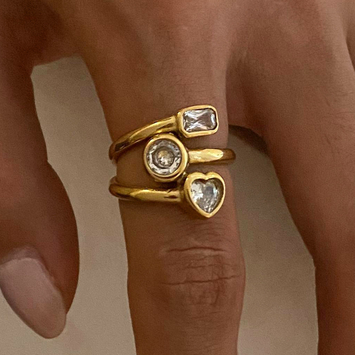 Stainless steel multi-layer ring – KK Jewelry store