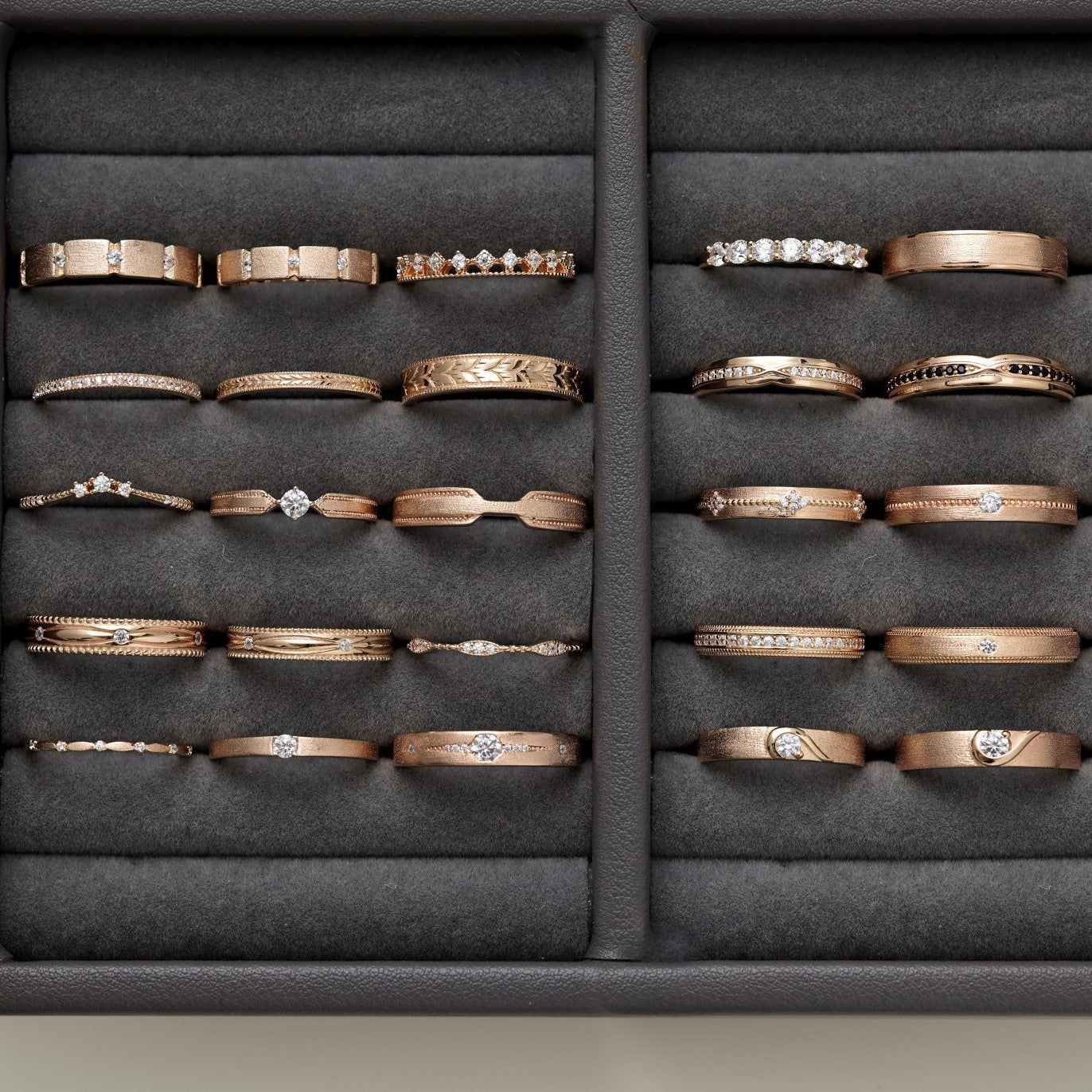 S925 Sterling Silver Plain Silver Male and Female Couple Ring-2