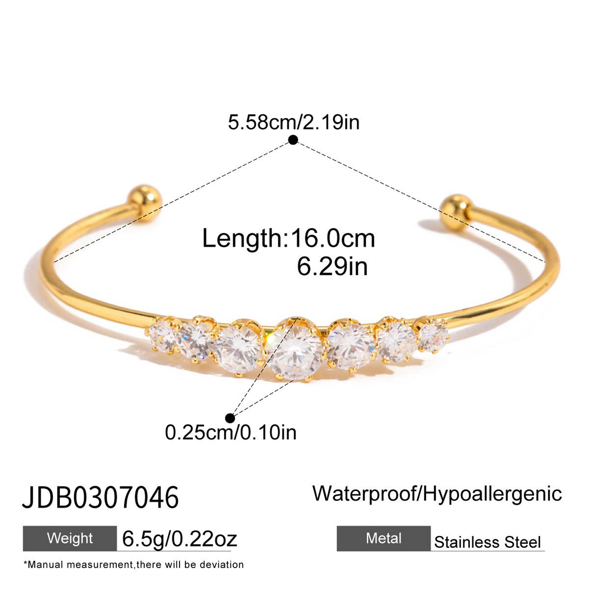 Titanium steel zircon advanced sense bracelet