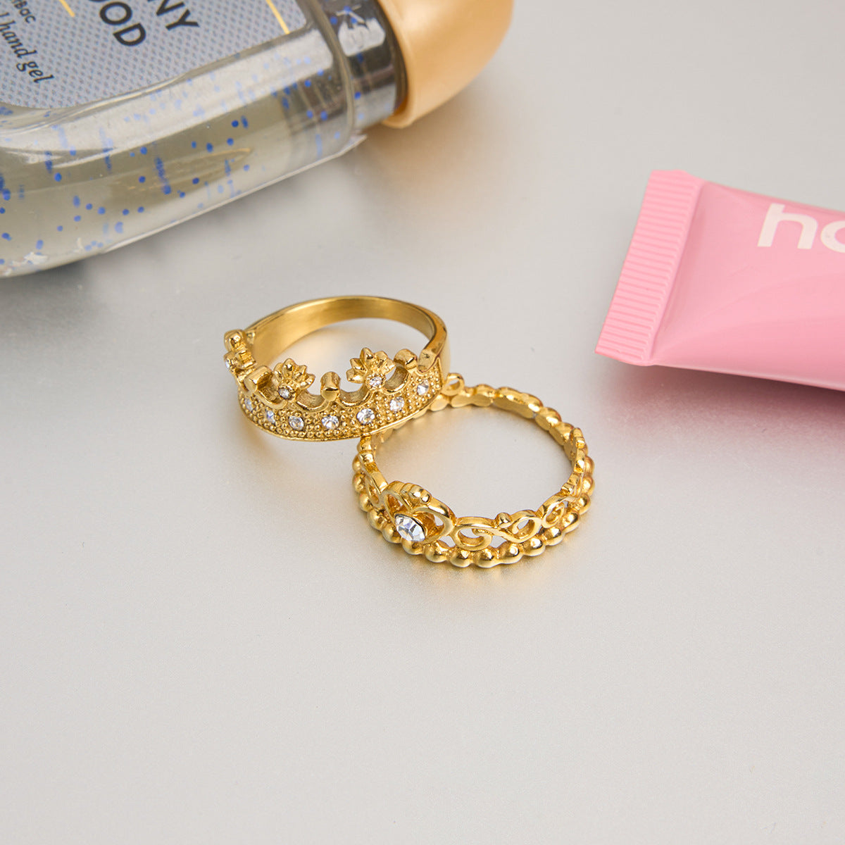 Popular rhinestone crown ring