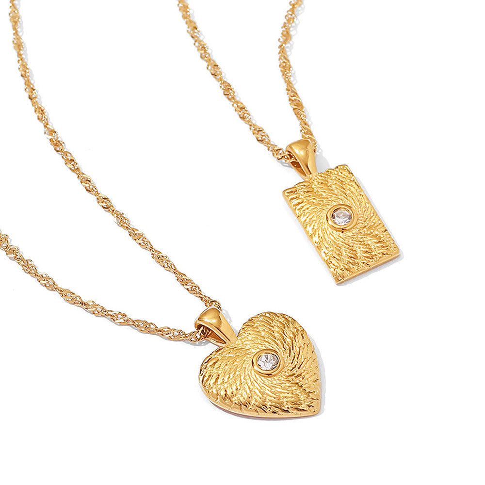 Coin round brand sweater chain necklace