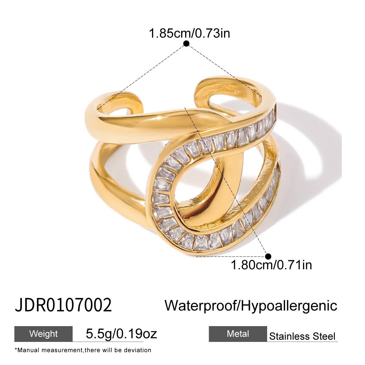 Titanium steel zircon ring does not fade