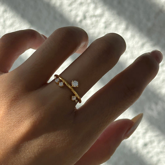 Simple Snowflake Titanium Steel Ring