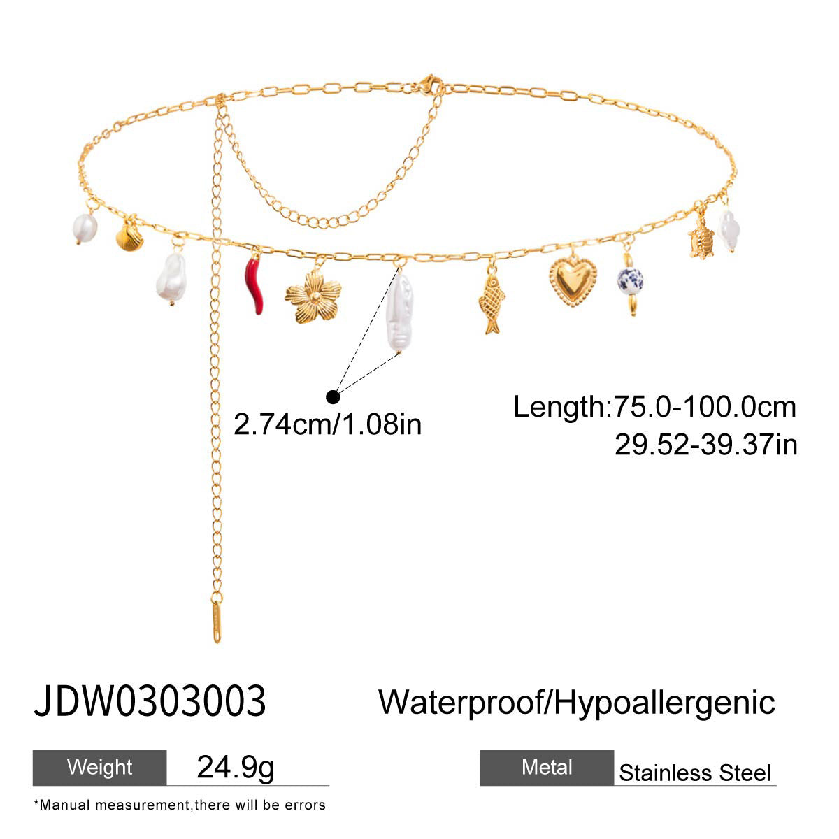 Stainless steel simple high-end necklace