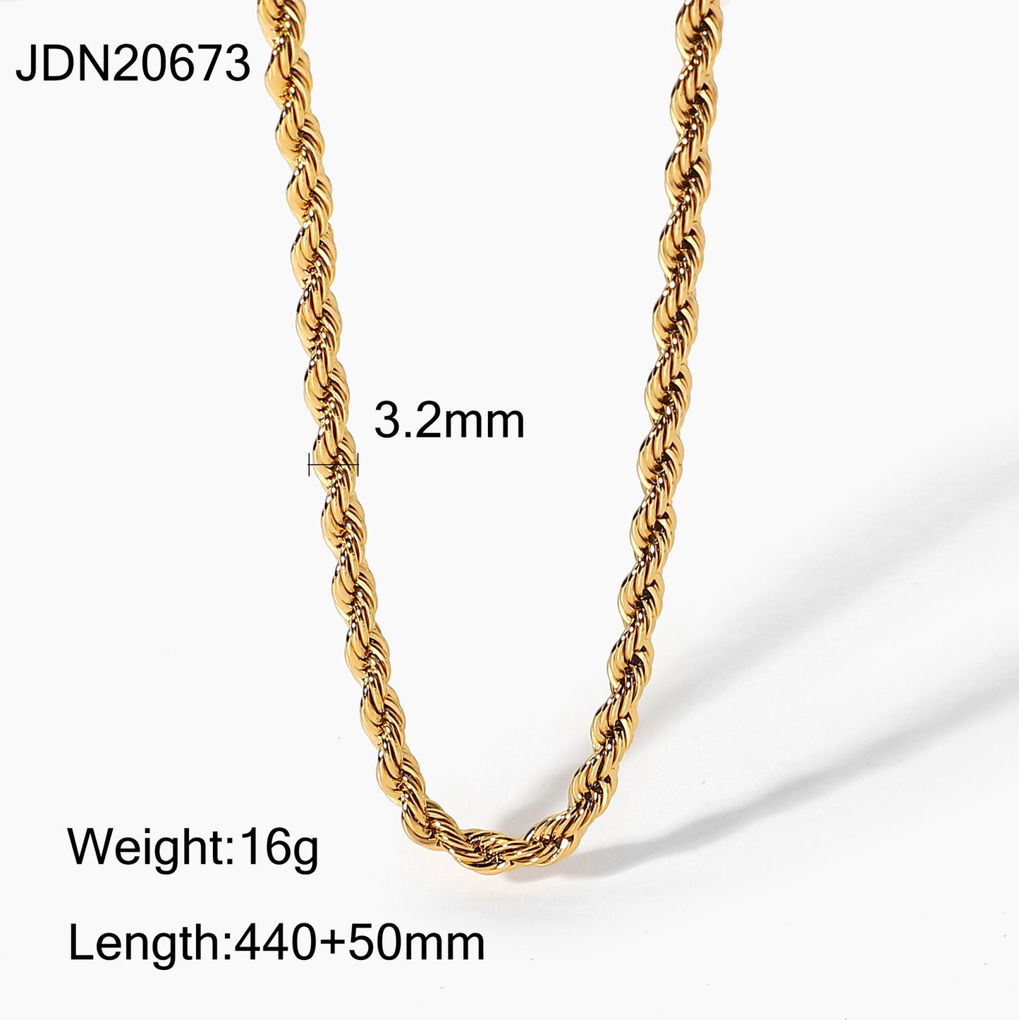 Stainless steel gold-plated multi-layer necklace collarbone neck chain