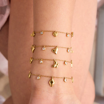 Stainless steel love butterfly bracelet