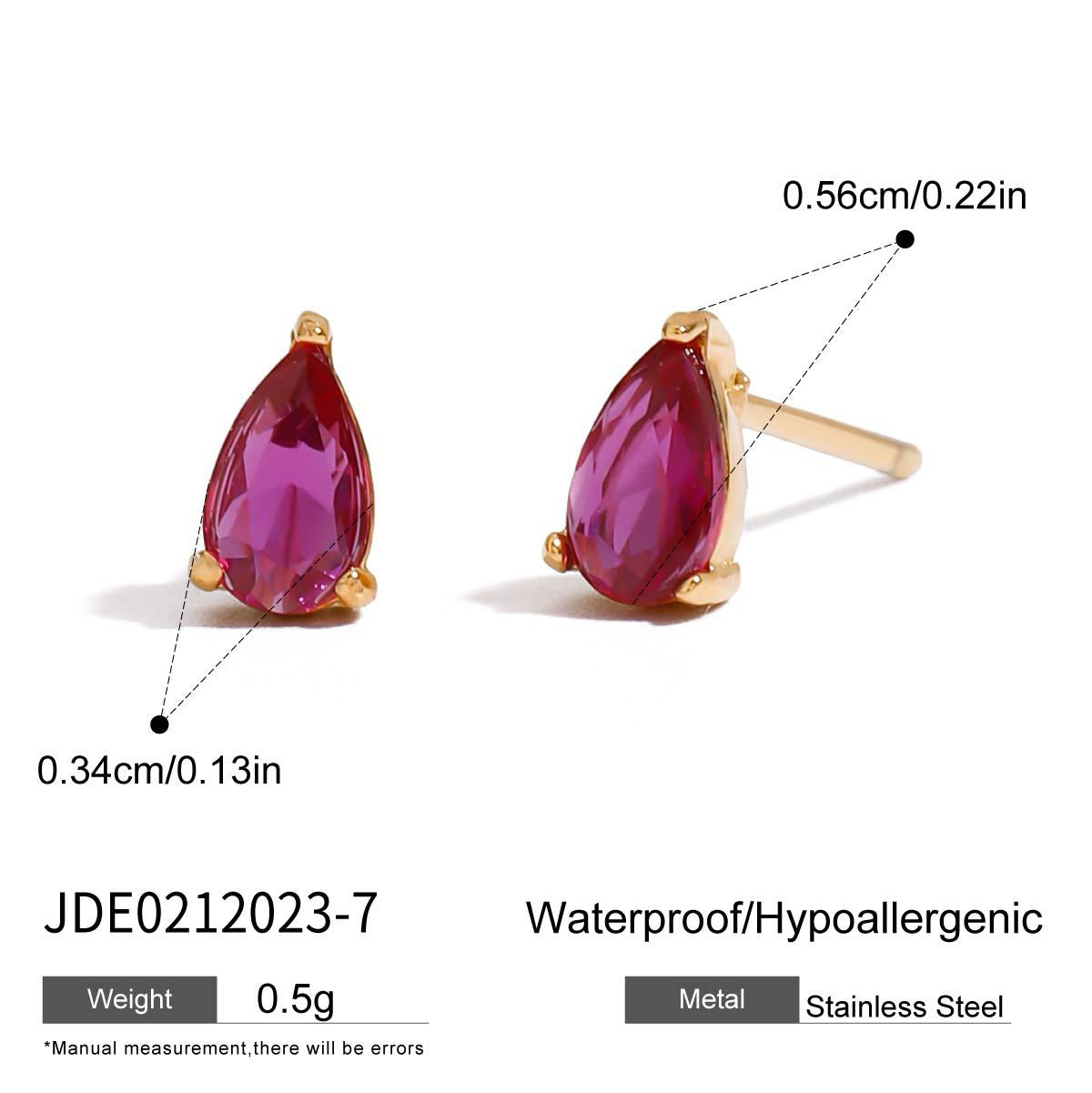 Titanium steel earrings do not fade studs