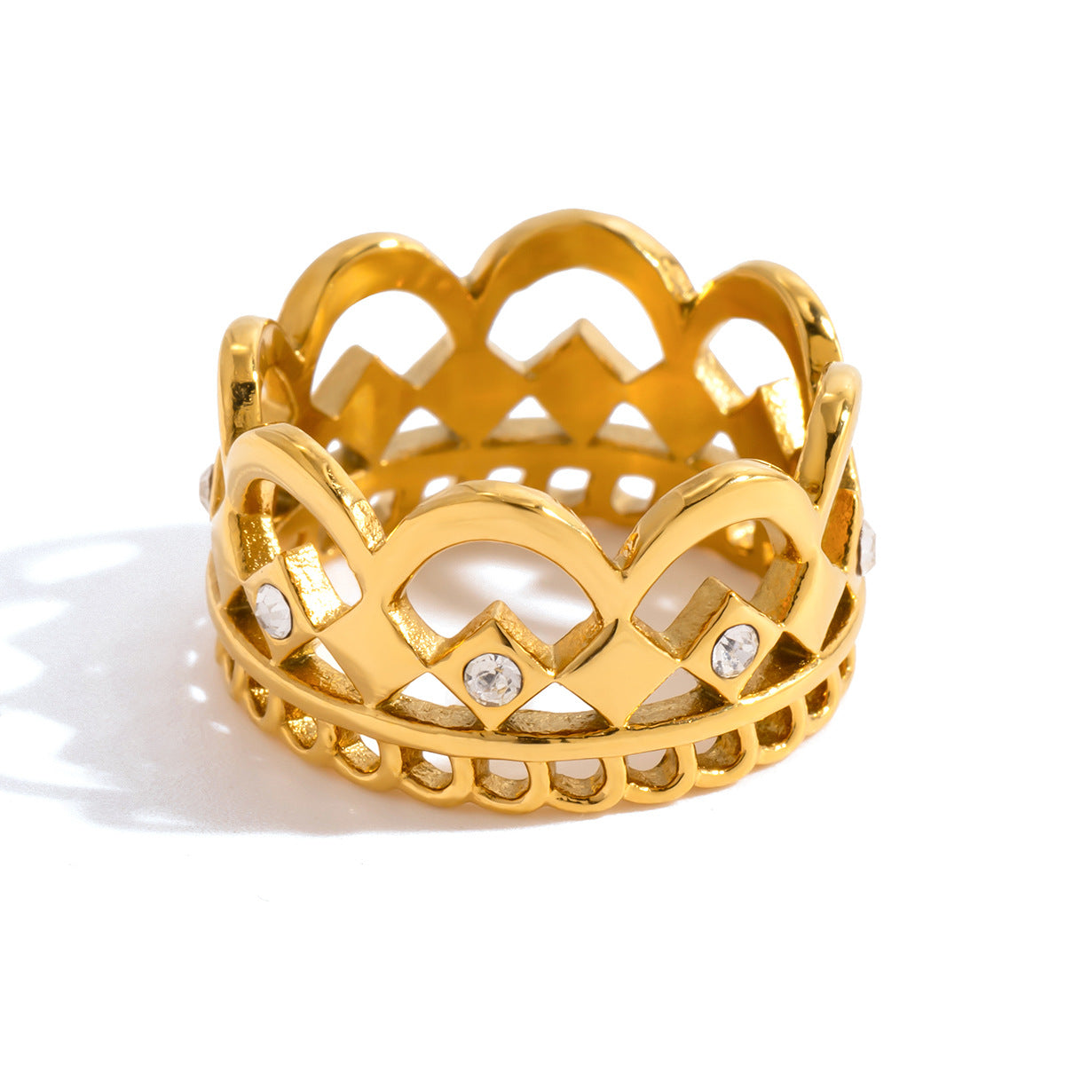 Titanium steel non-fading lace ring