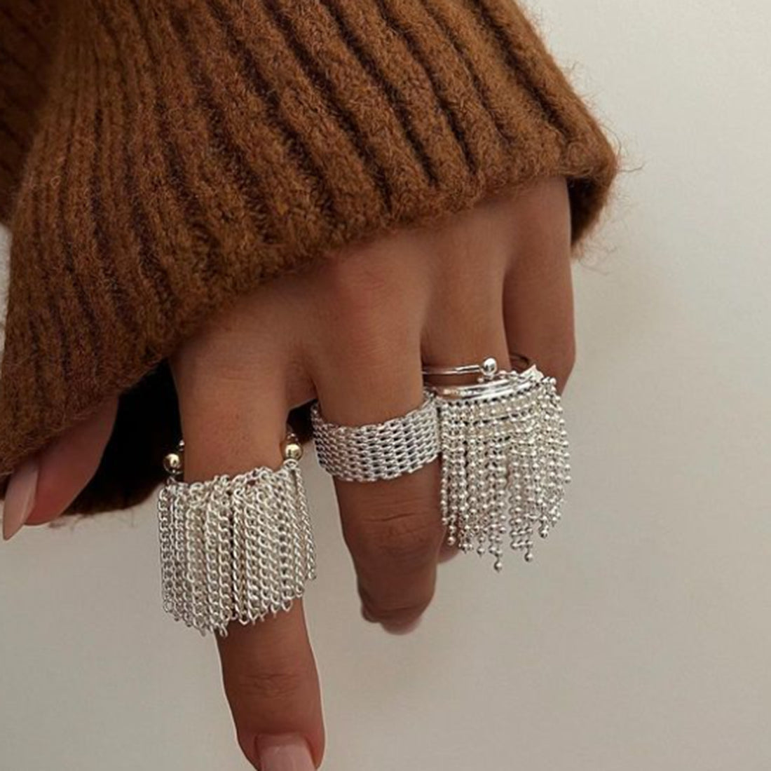 Stainless steel flower ring
