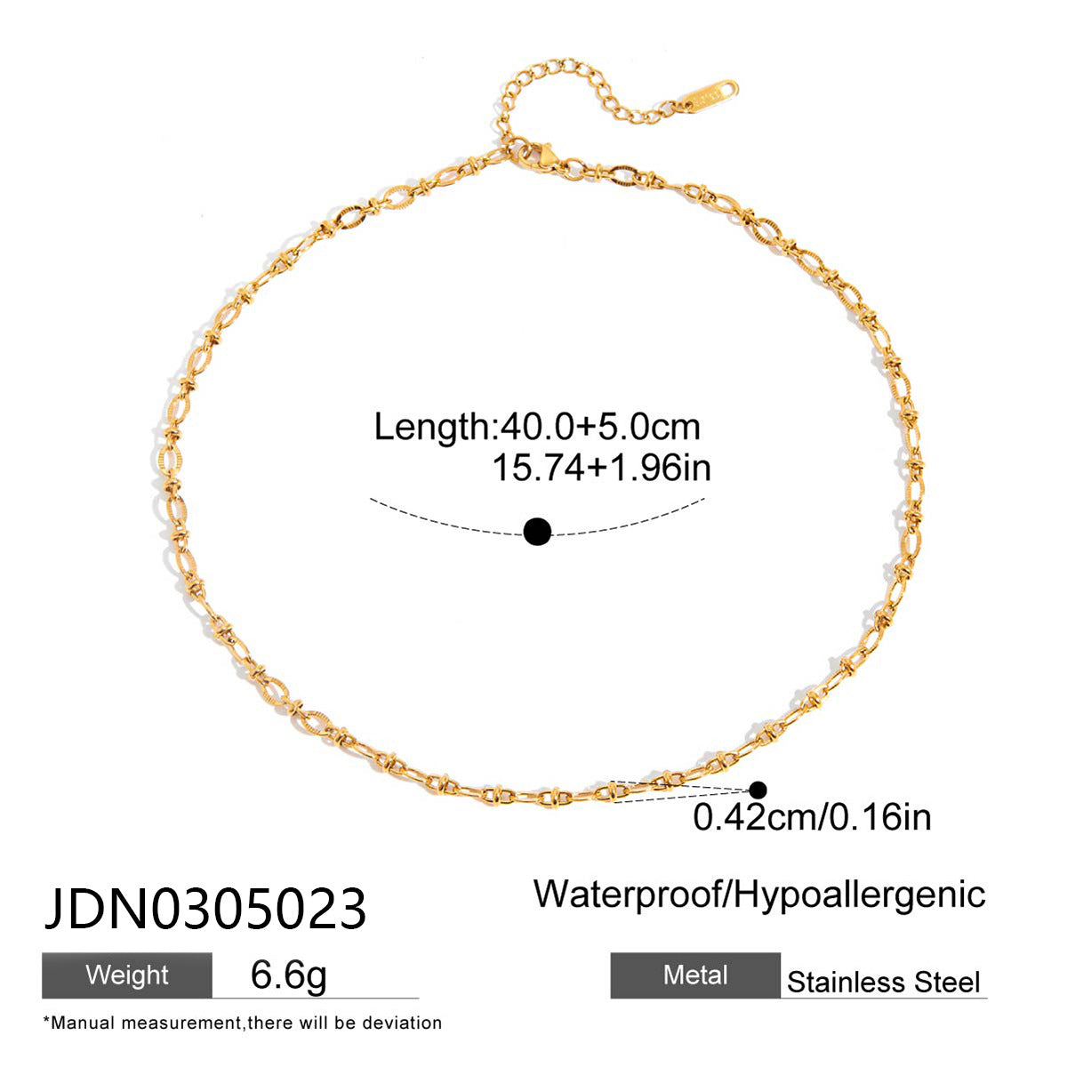 Snake bone chain Collarbone chain Titanium steel necklace