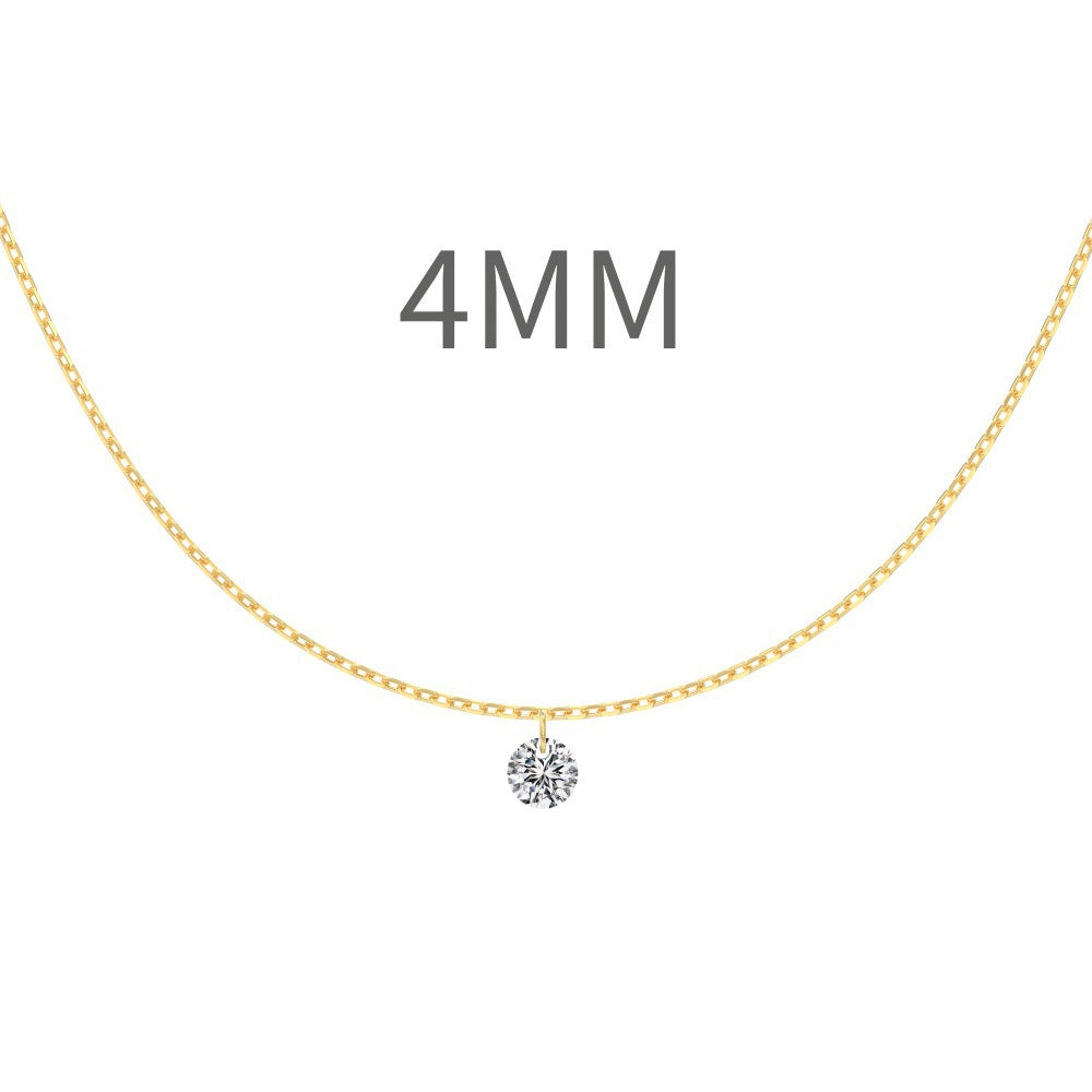 S925 Sterling Silver Tassel Oval Water Drop Wedding Necklace