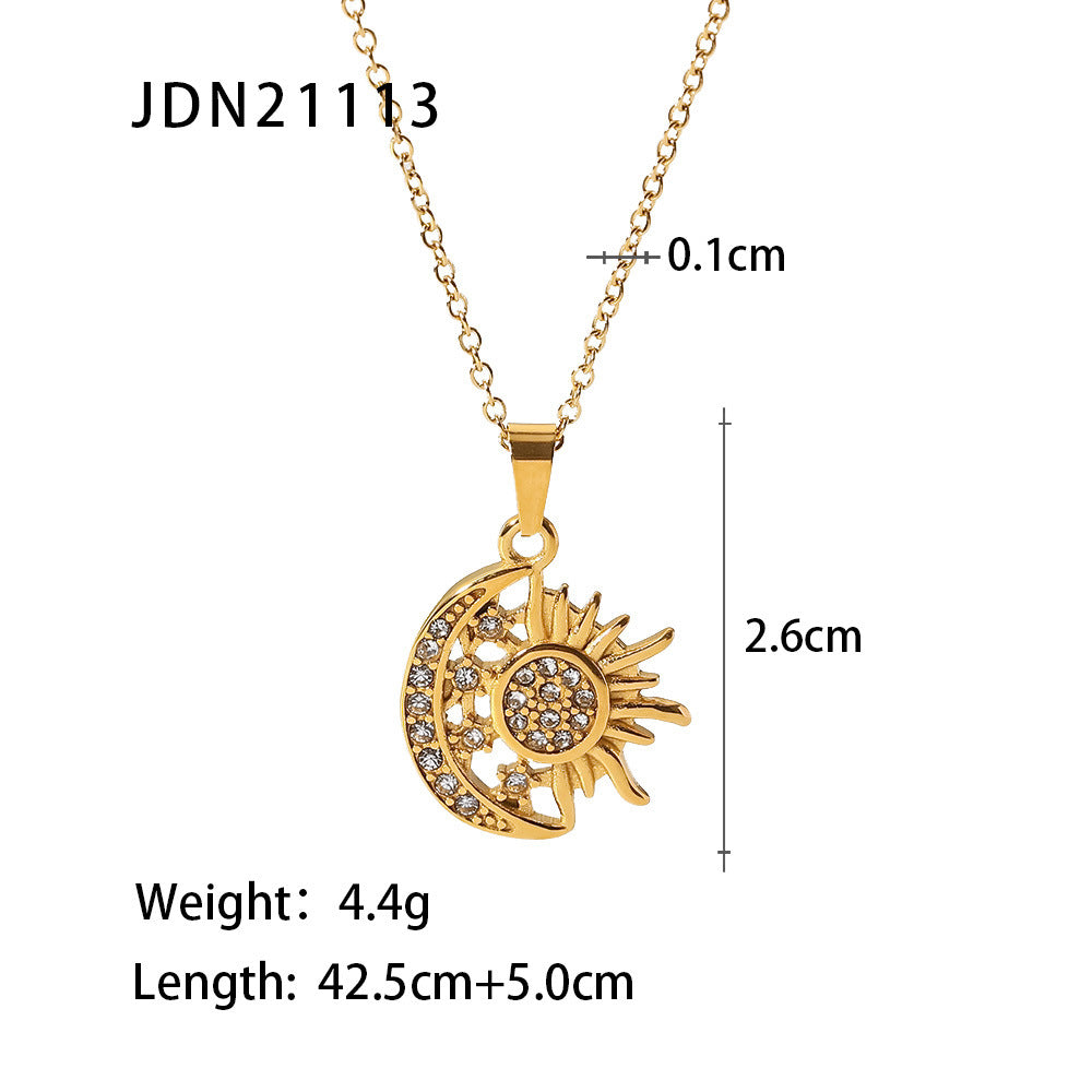 Stainless steel niche titanium steel heart necklace