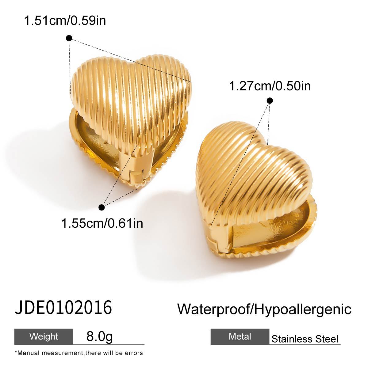 Love stainless steel stud earrings