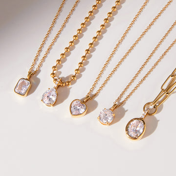 Titanium steel zircon non-fading necklace