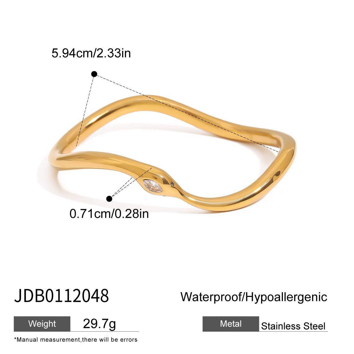 Stainless steel snake bracelet