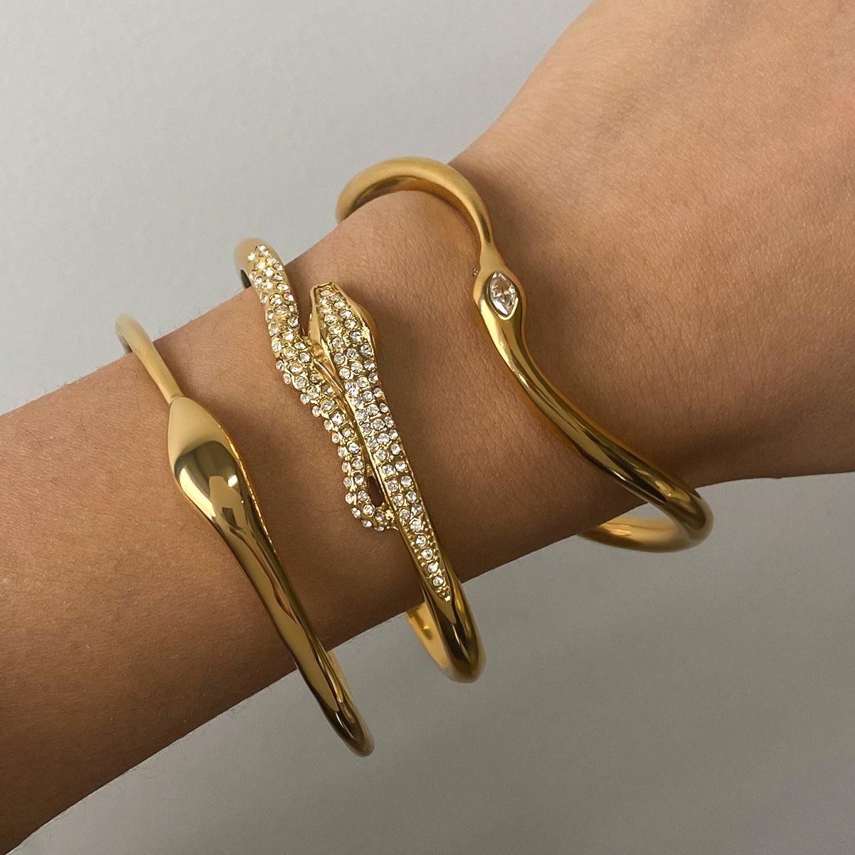 Stainless steel snake bracelet