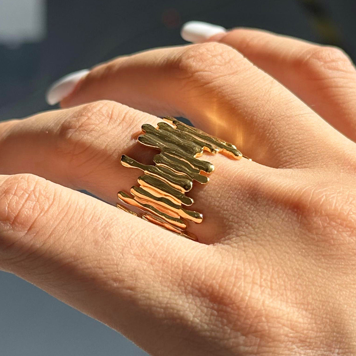 Stainless steel irregular opening ring