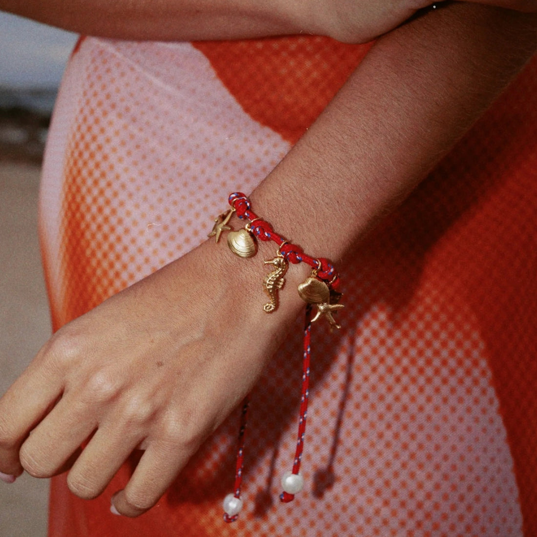 DIY pendant braided rope bracelet