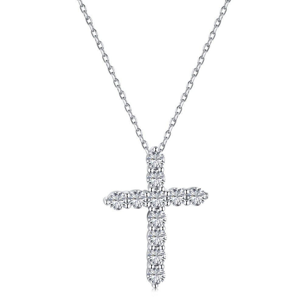 925 sterling silver cross zirconia opal pearl necklace