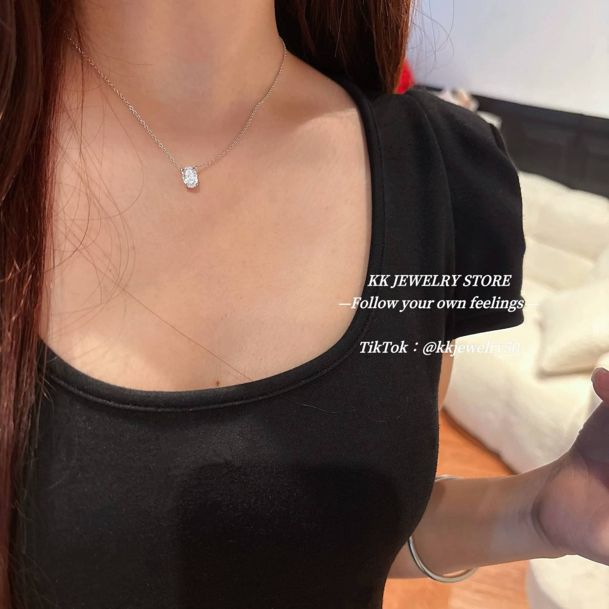 S925 sterling silver ice flower cut sugar cube necklace