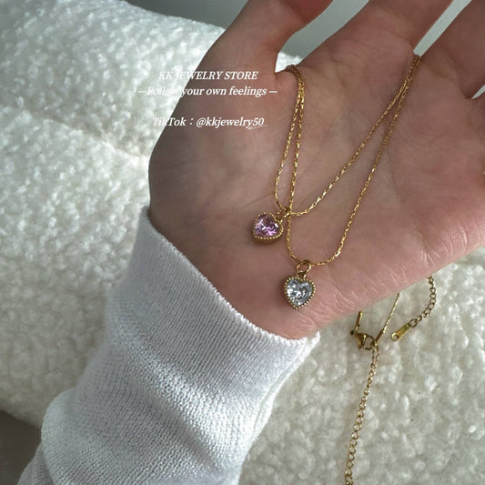 Bamboo chain love necklace