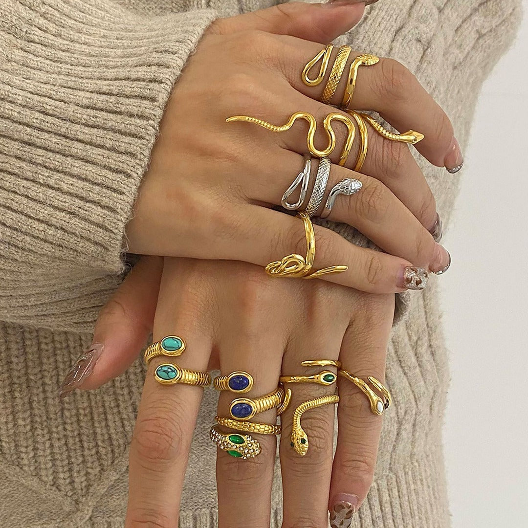 Stainless steel snake ring