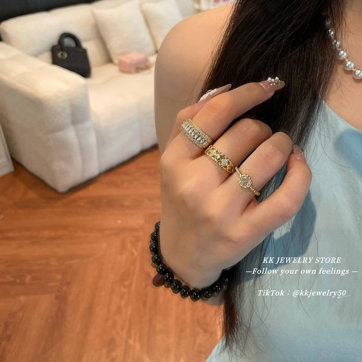 Open ring set ring