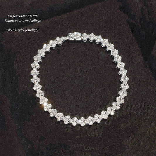 S925 Silver Full Diamond Bracelet