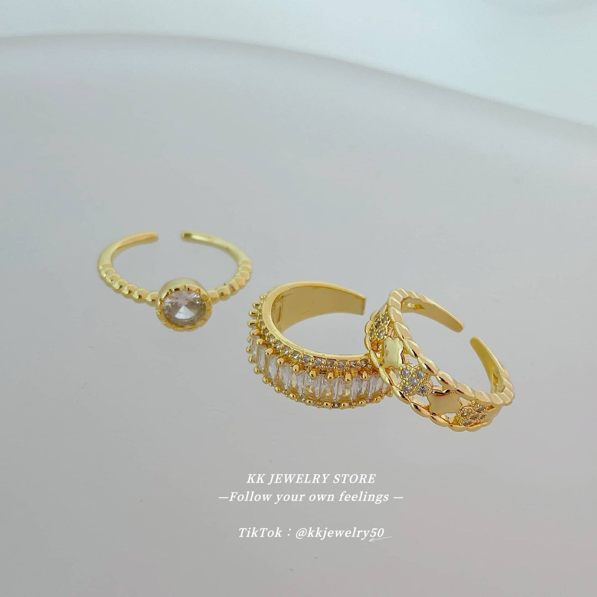 Open ring set ring