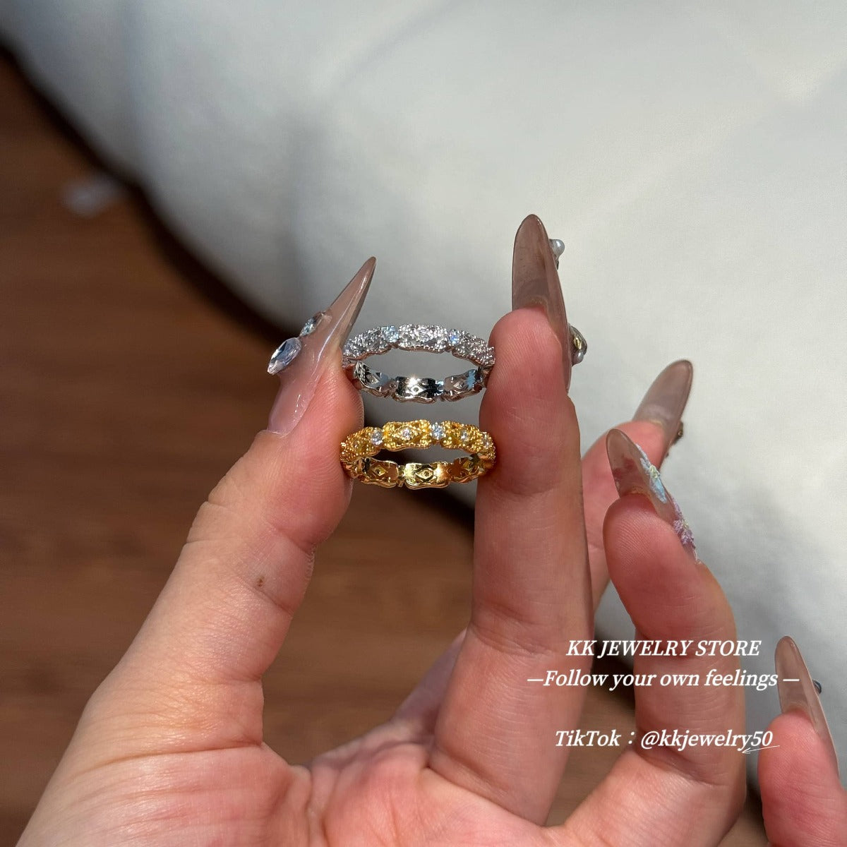 Fingertip Genie~ S925 Sterling Silver Hollow Lace Ring