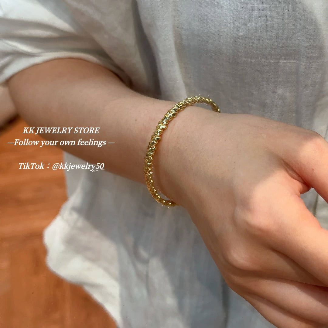 Braided Chain Gold Plated Bracelet