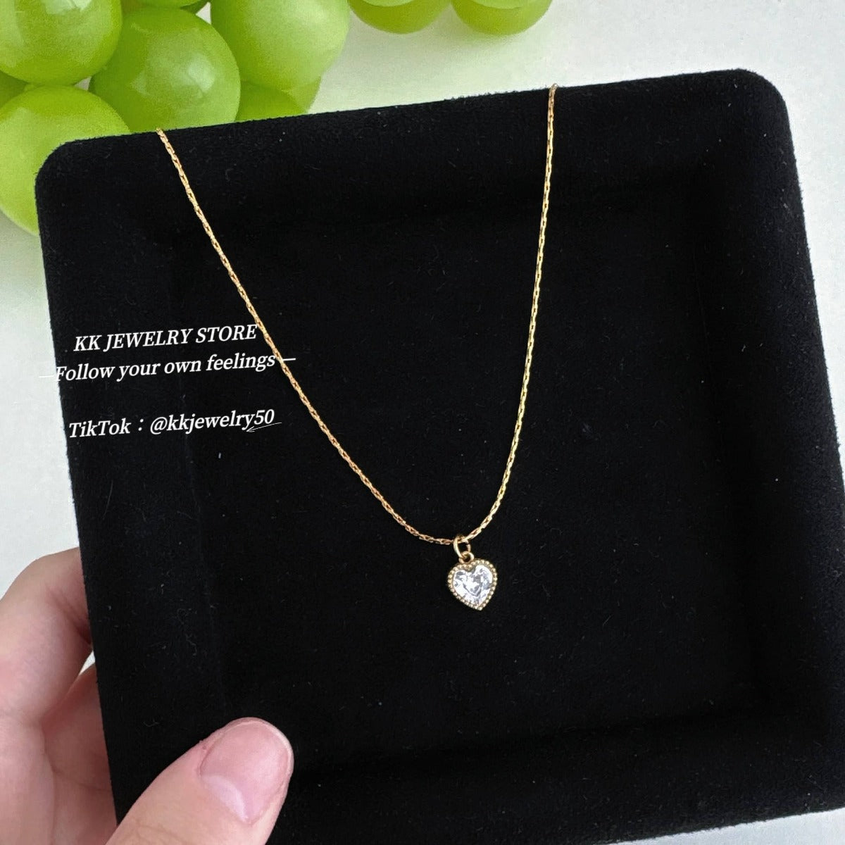 Bamboo chain love necklace