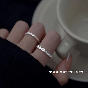 925 Silver Stone Pattern Ring